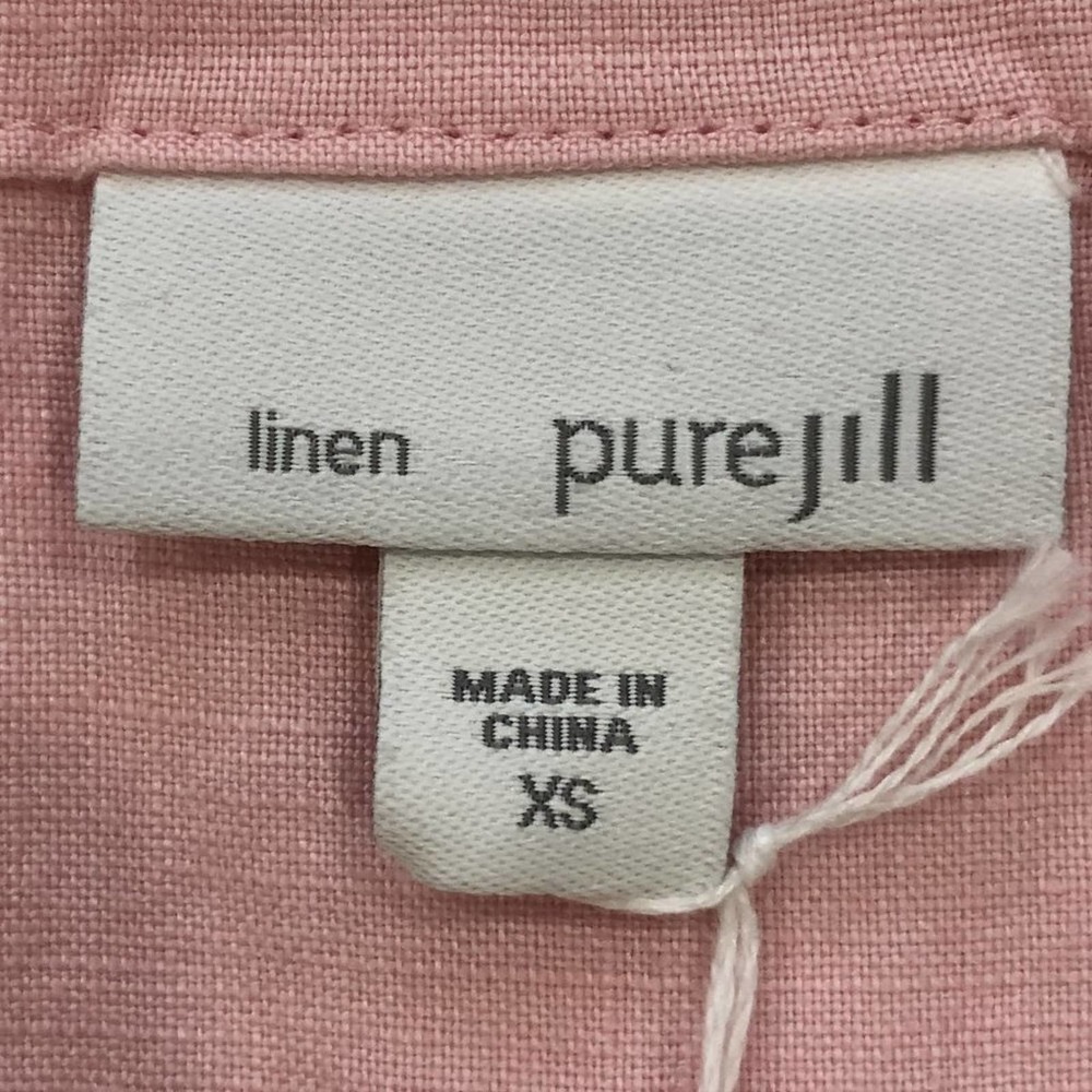 Pure Jill Linen Light Pink Sleeveless Tank Top XS - Picture 3 of 3